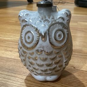 NWT the royal standard owl glass ornament 5”